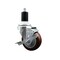 Service Caster 3.5'' Maroon Poly Swivel 1-1/2'' Expanding Stem Caster with Brake SCC-EX20S3514-PPUB-MRN-TLB-112 - alternate 1